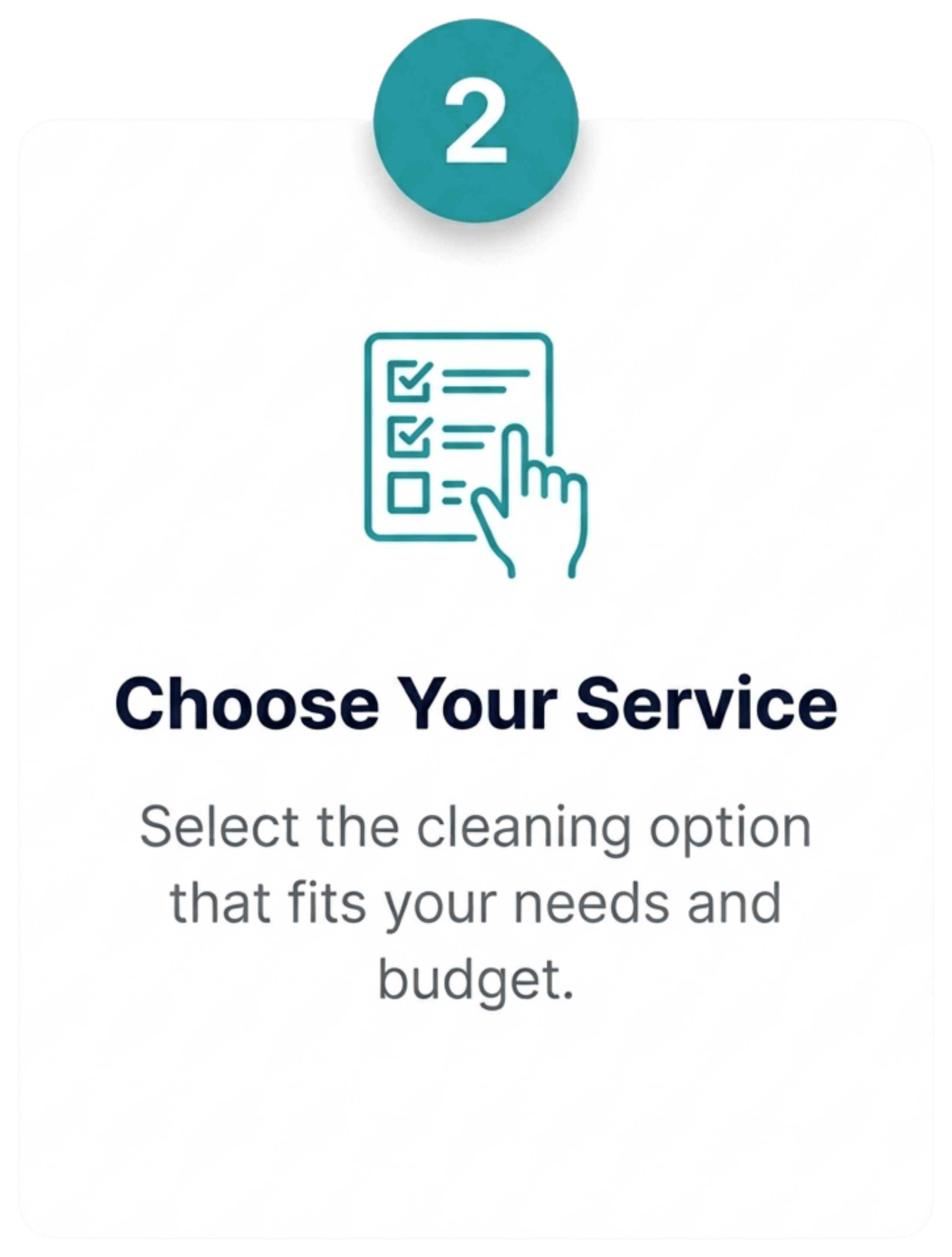 Window cleaning booking step 2: Choose Your Service