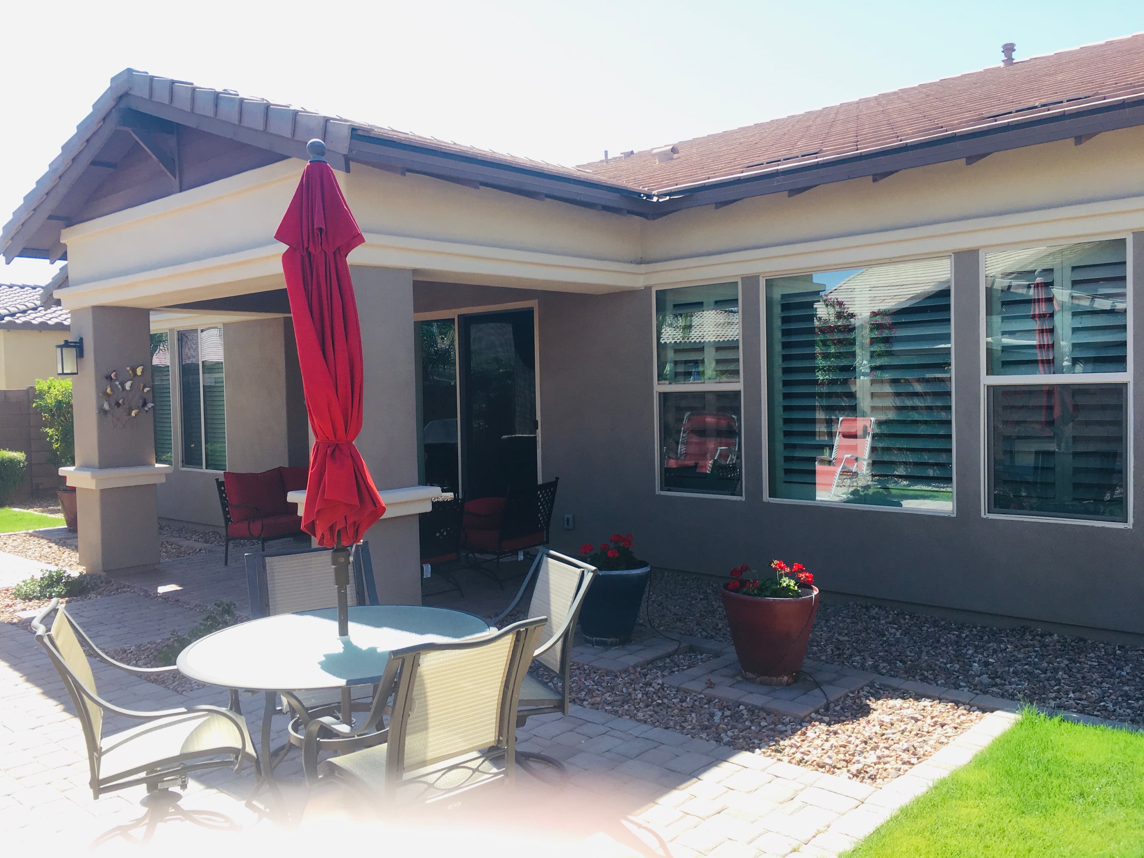 Residential backyard windows — Gilbert, East Valley