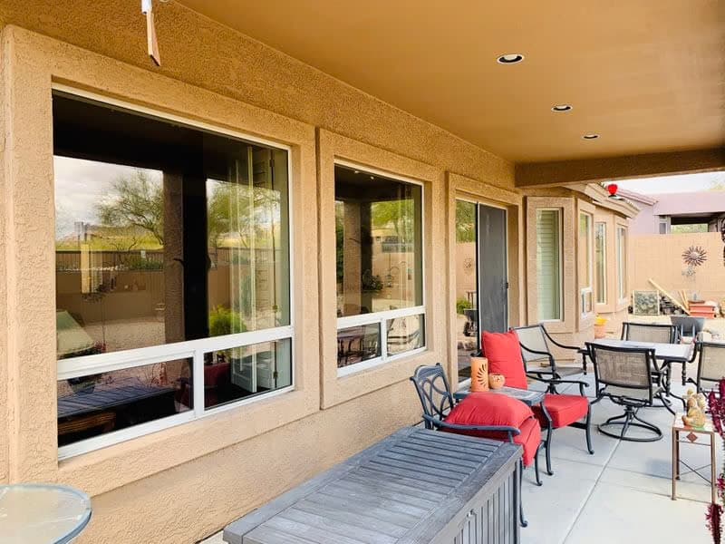 Front exterior windows — Las Sendas, Mesa